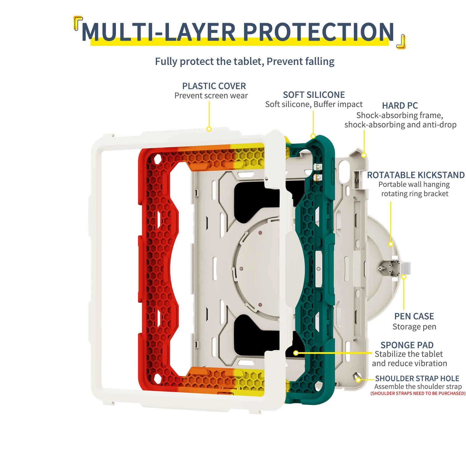 iPad Air 5 Heavy Duty Rugged Shockproof Stand Case