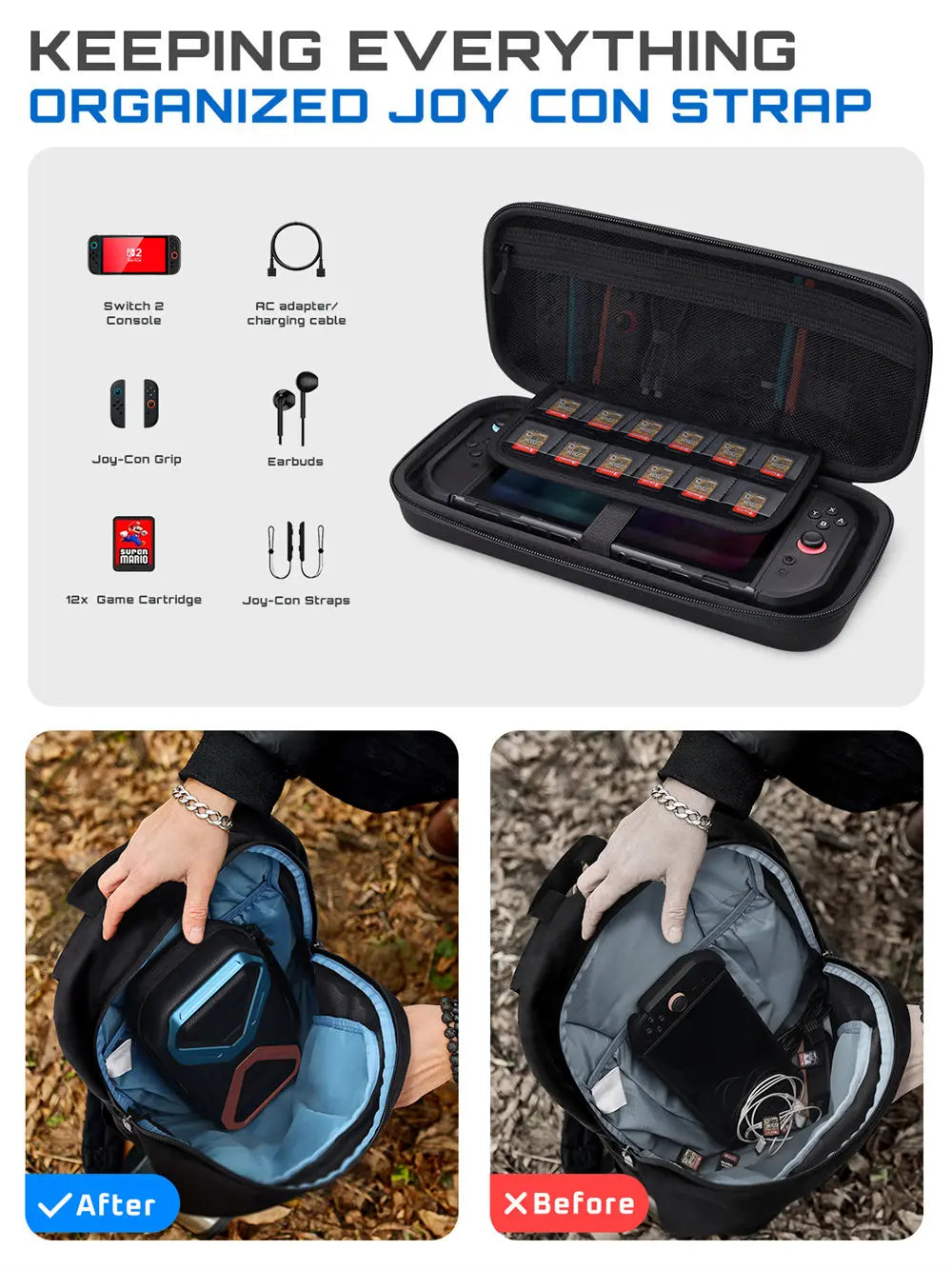 SUPCASE Spacious Nintendo Switch 2 Travel Bag