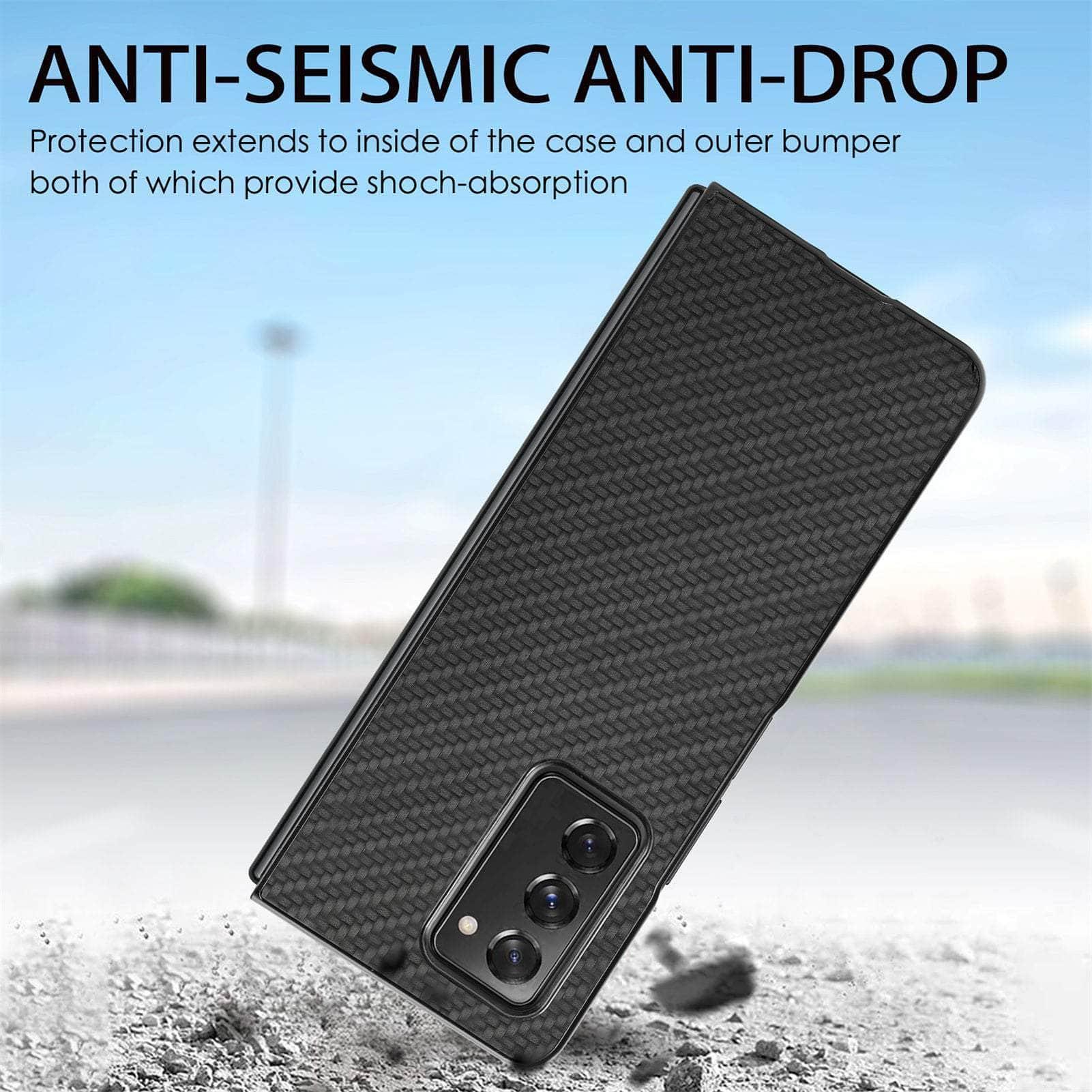 Anti-Slip Carbon Galaxy Z Fold 3 Cover