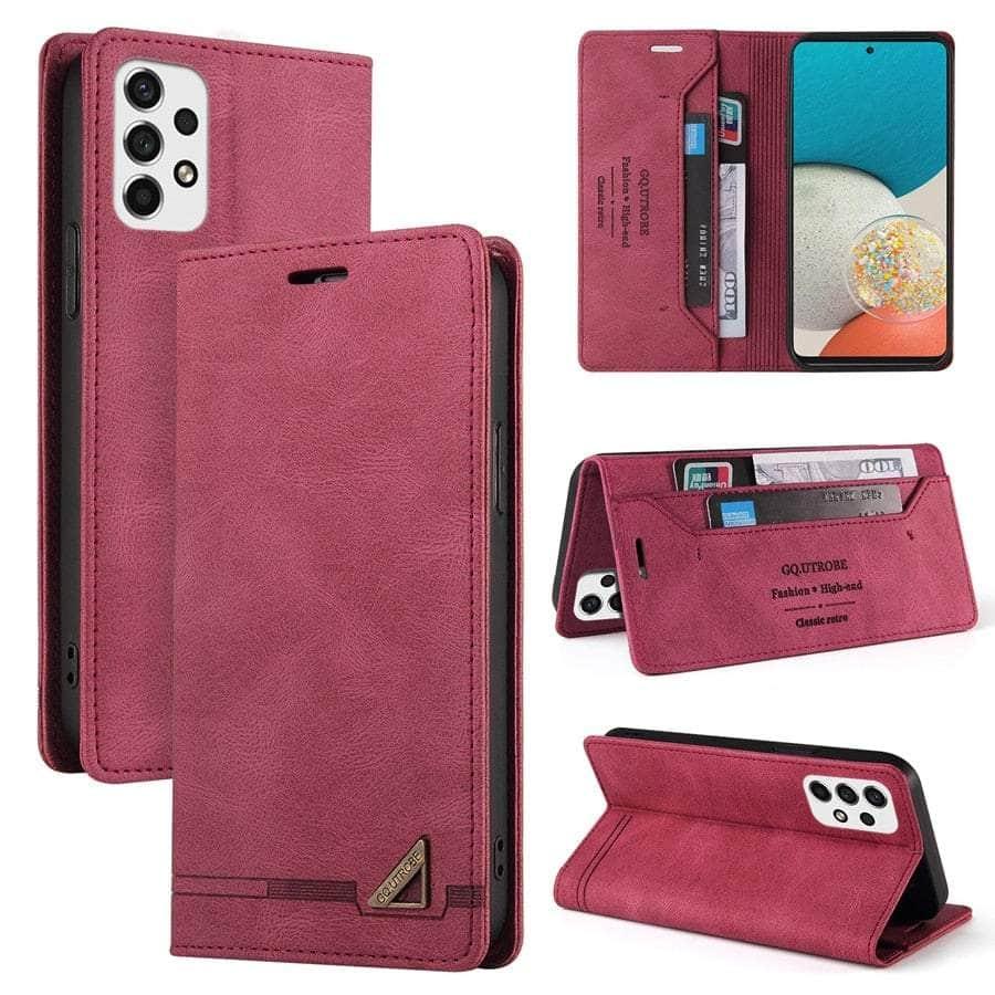 Anti-theft Galaxy A34 Leather Wallet