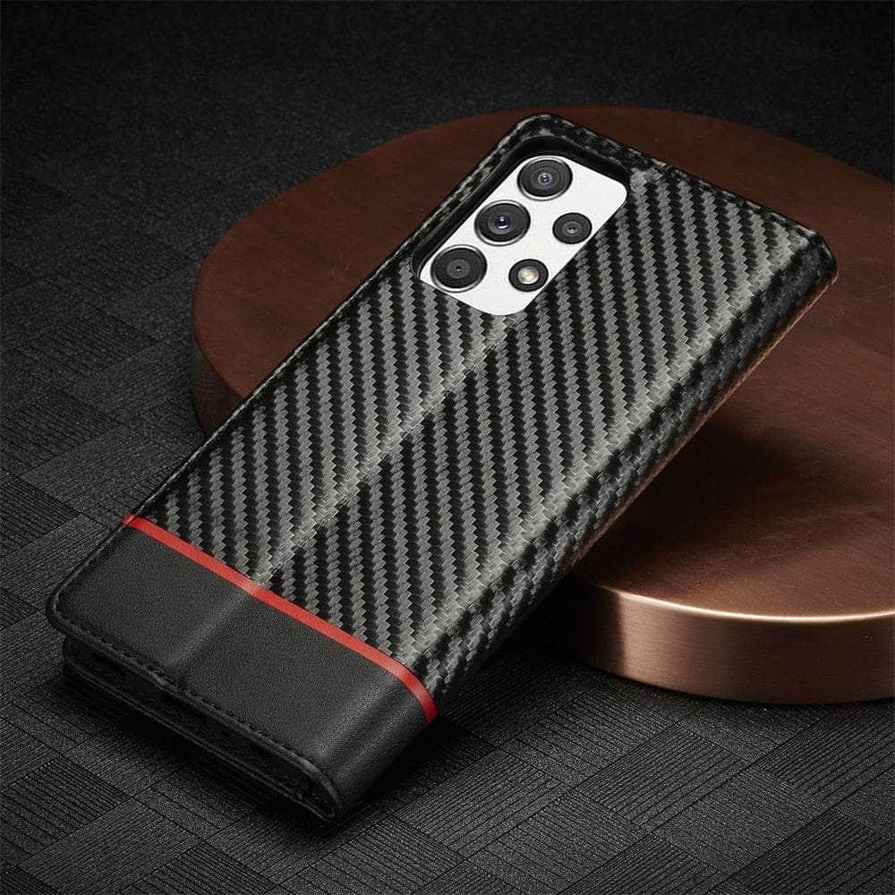 Carbon Fiber Vegan Leather Galaxy A14 Case