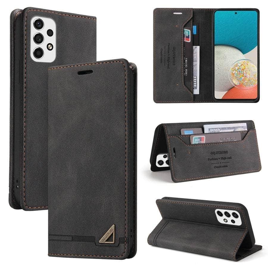 Anti-theft Galaxy A14 Leather Wallet