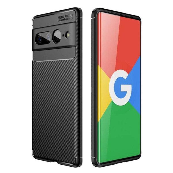 Casebuddy Black / For Pixel 8 Carbon Fiber Google Pixel 8 Shockproof Case