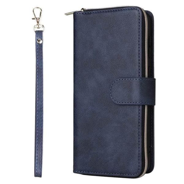 Casebuddy Blue / Galaxy A34 Luxury Galaxy A34 Wallet 9-Card Leather Case