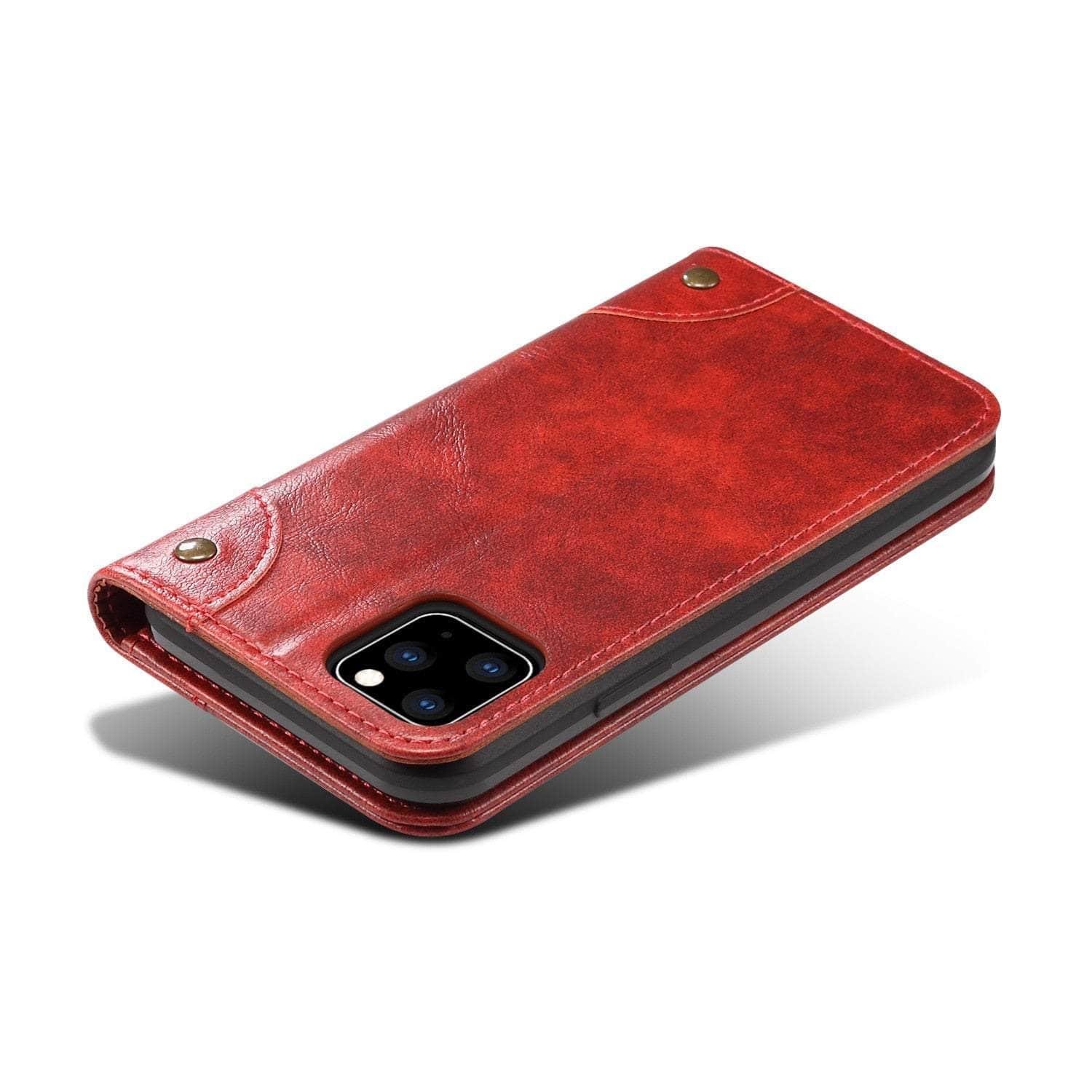 Casebuddy Classic iPhone 15 Pro Wallet Flip Genuine Leather Case