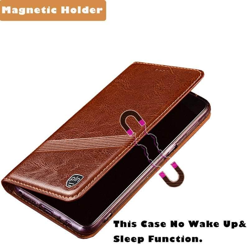 Casebuddy Crazy Horse Real Leather 15 Pro Magnetic Cover