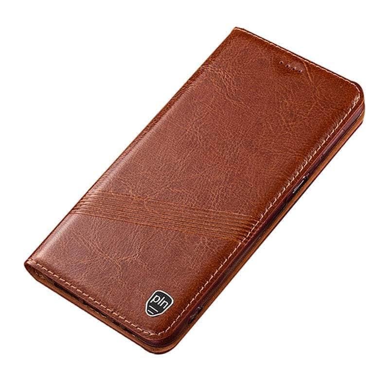 Casebuddy Crazy Horse Real Leather 15 Pro Magnetic Cover