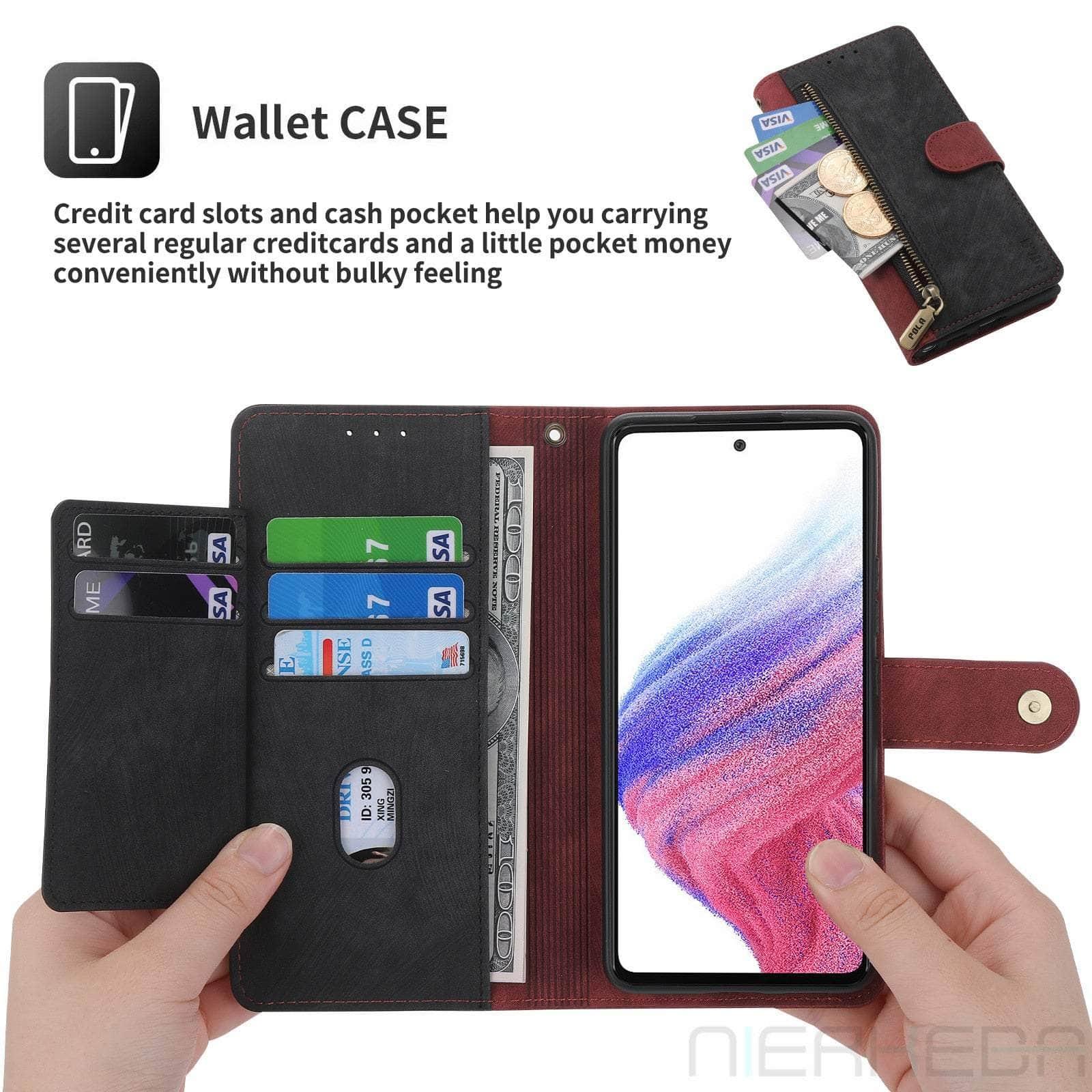 Casebuddy Galaxy A14 Anti-Theft Brush Leather Case