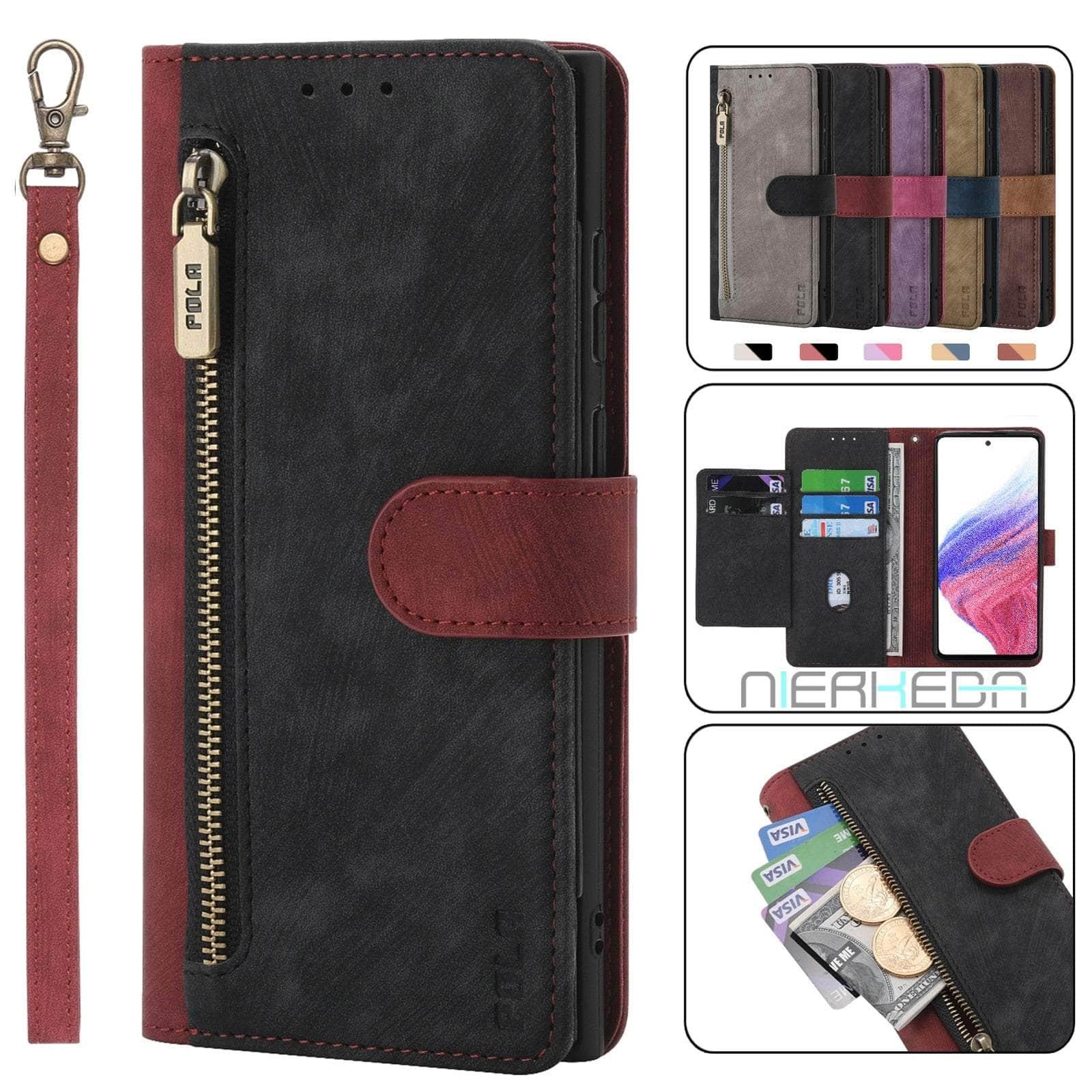 Casebuddy Galaxy A14 Anti-Theft Brush Leather Case