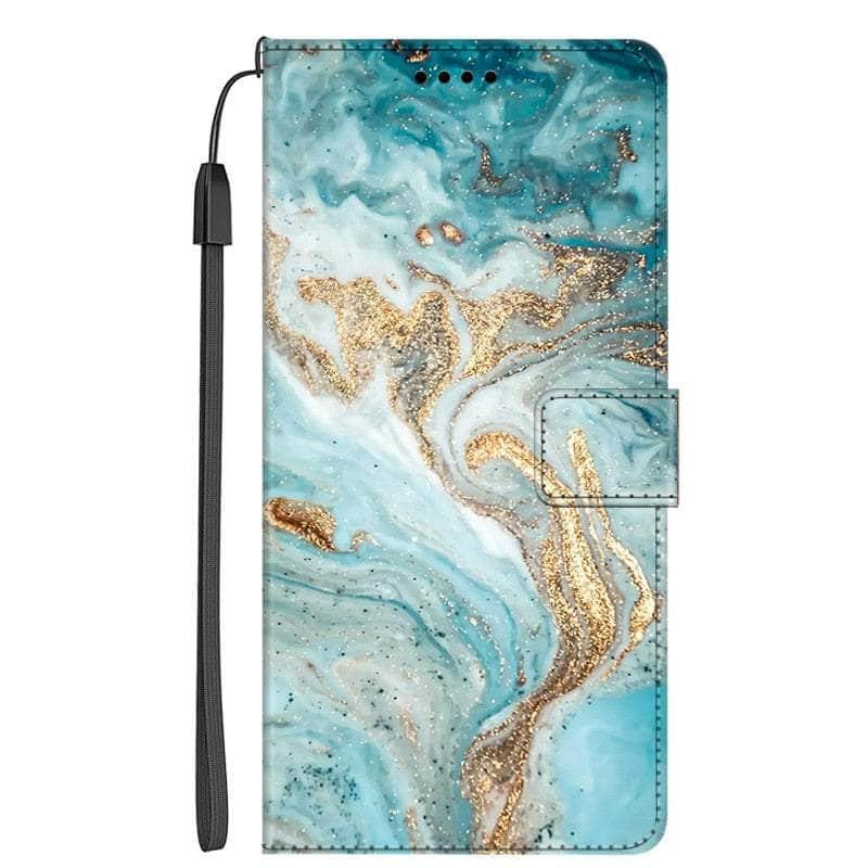 Casebuddy 14 / For Galaxy M14 5G Galaxy A14 Marble Leather Case