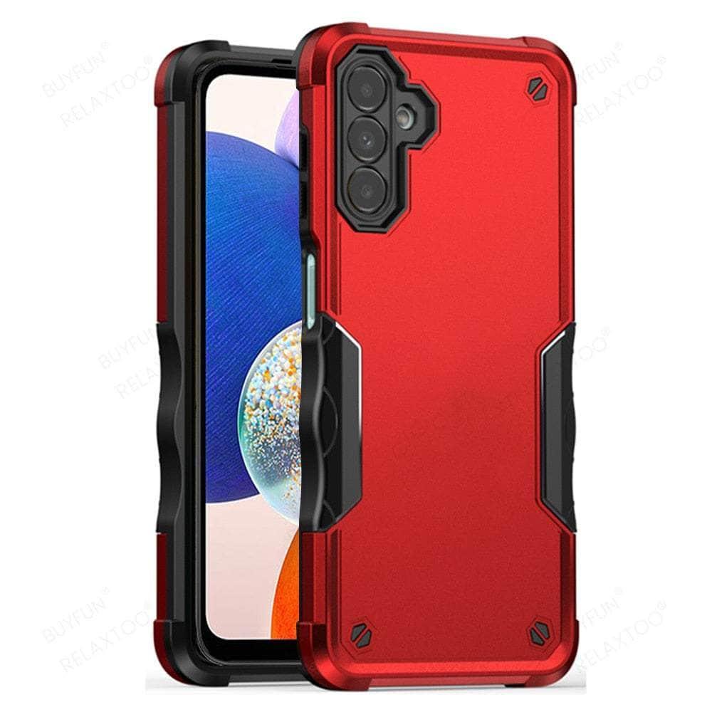 Casebuddy Red 2 / For Samsung A14 5G Galaxy A14 Military Grade Armor Hard Case