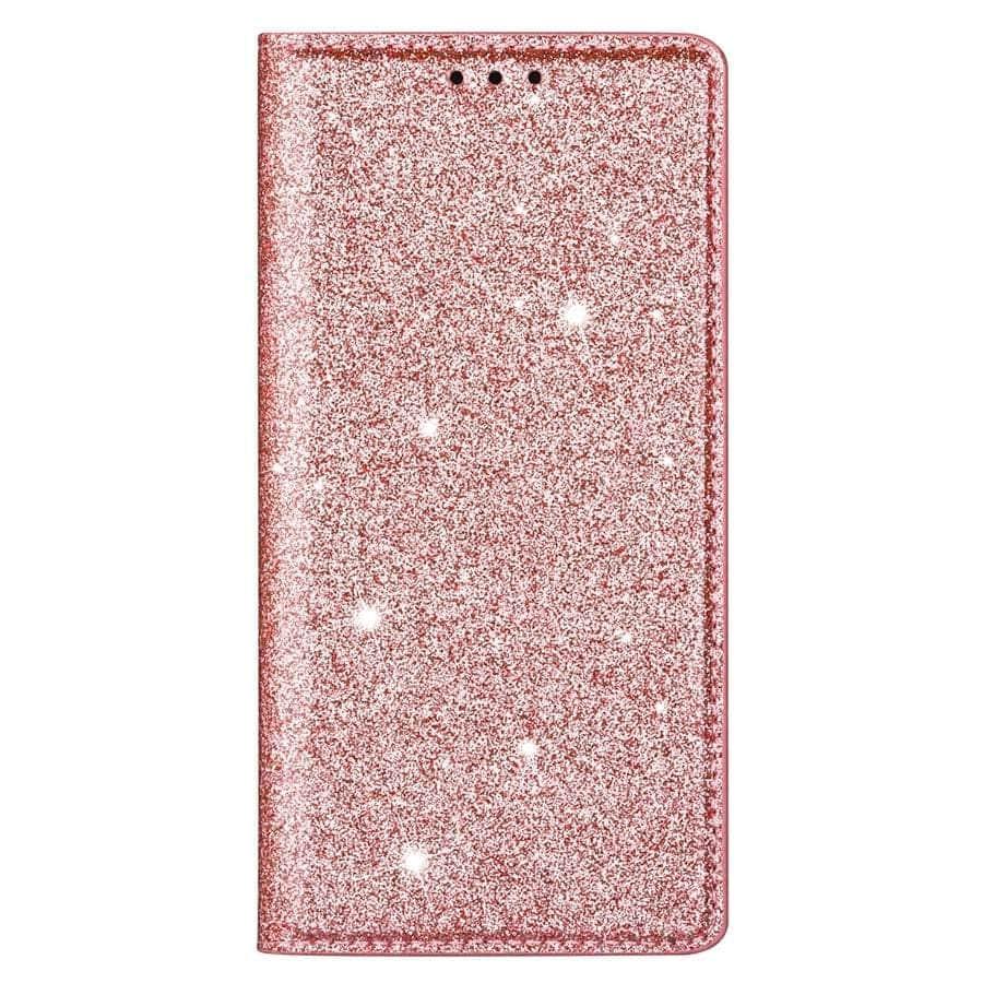 Casebuddy Galaxy A14 Wallet Glitter Leather Case