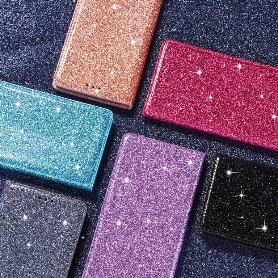 Casebuddy Galaxy A14 Wallet Glitter Leather Case