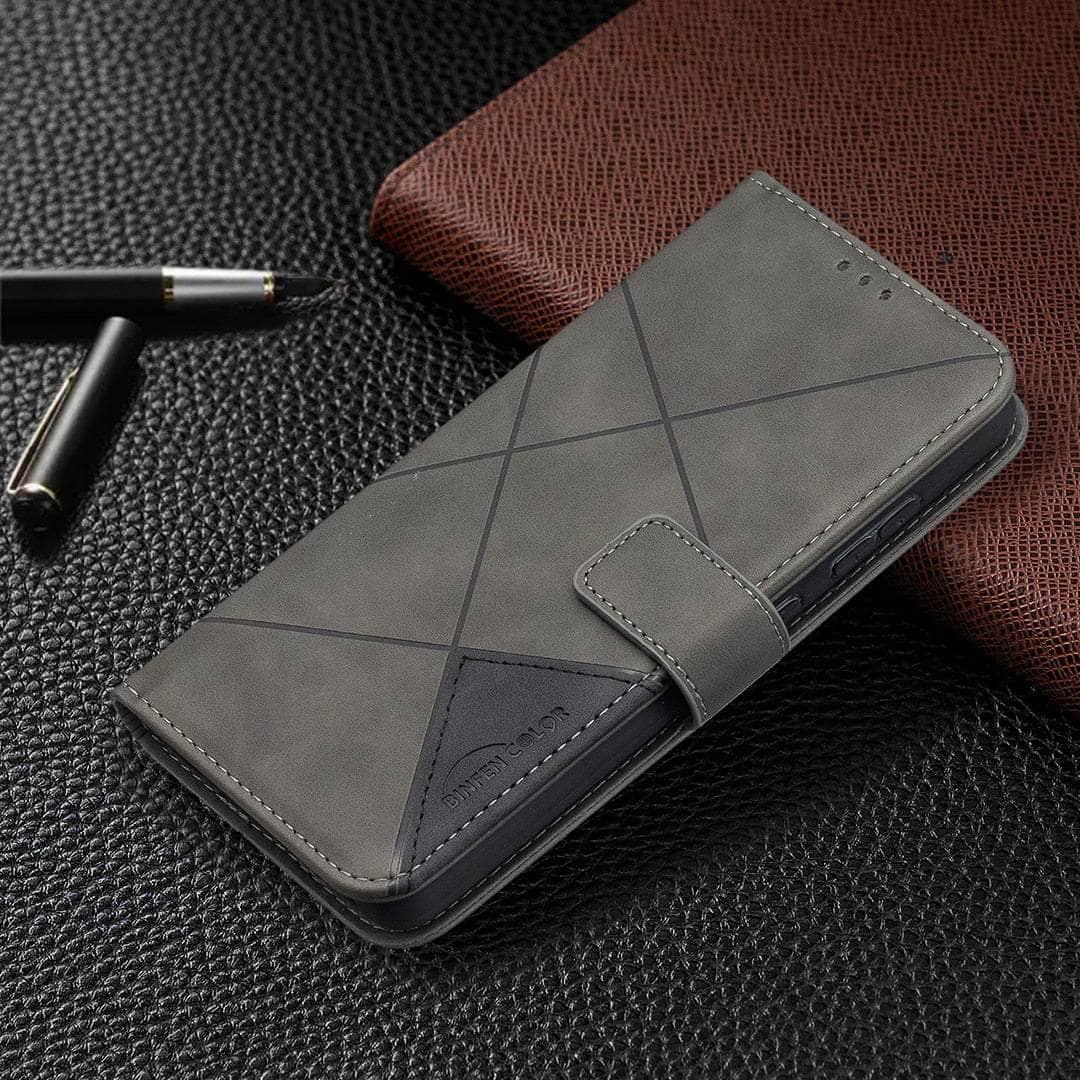 Casebuddy Galaxy A34 / Grey Galaxy A34 Wallet Flip Leather Case