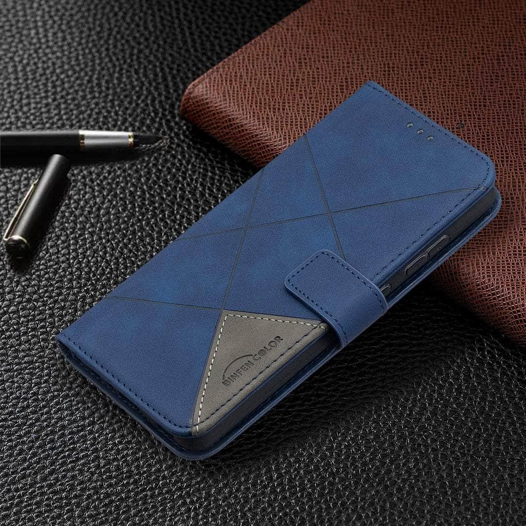 Casebuddy Galaxy A34 / Blue Galaxy A34 Wallet Flip Leather Case
