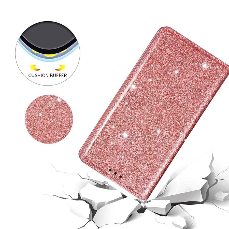 Casebuddy Galaxy A54 Wallet Glitter Leather Case