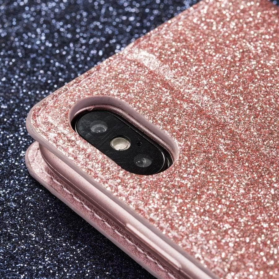 Casebuddy Galaxy A54 Wallet Glitter Leather Case