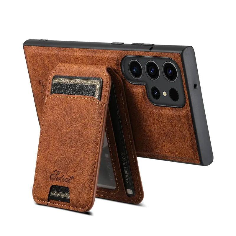 Casebuddy Galaxy S24 Card Holder Vegan Leather Magnetic Pocket