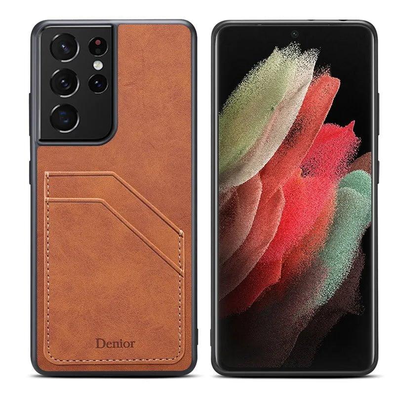 Galaxy S24 Luxury Vegan Leather Card Slot Case