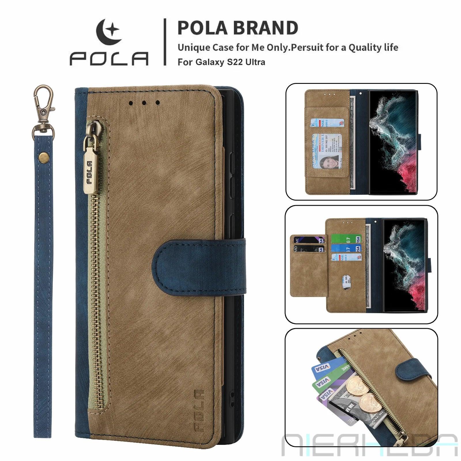 Galaxy S24 Plus Anti-Theft Brush Leather Case