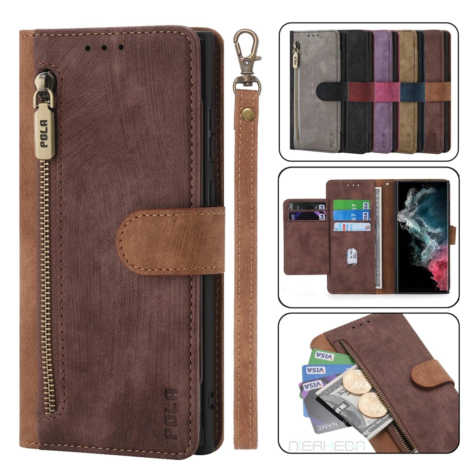 Galaxy S24 Plus Anti-Theft Brush Leather Case