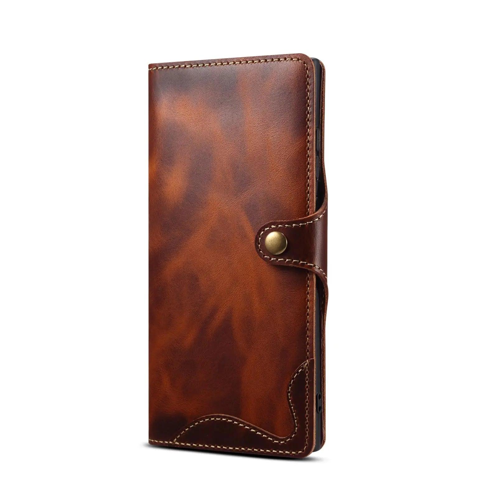 Casebuddy Galaxy S24 Plus Real Cowhide Leather Wallet Case