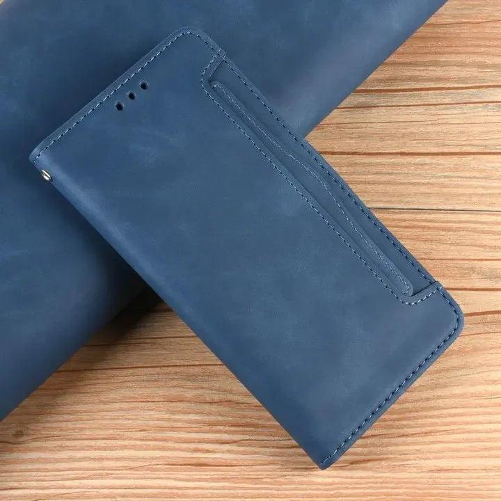 Casebuddy Blue / SAMSUNG S24 Plus Galaxy S24 Plus Vegan Leather Card Wallet