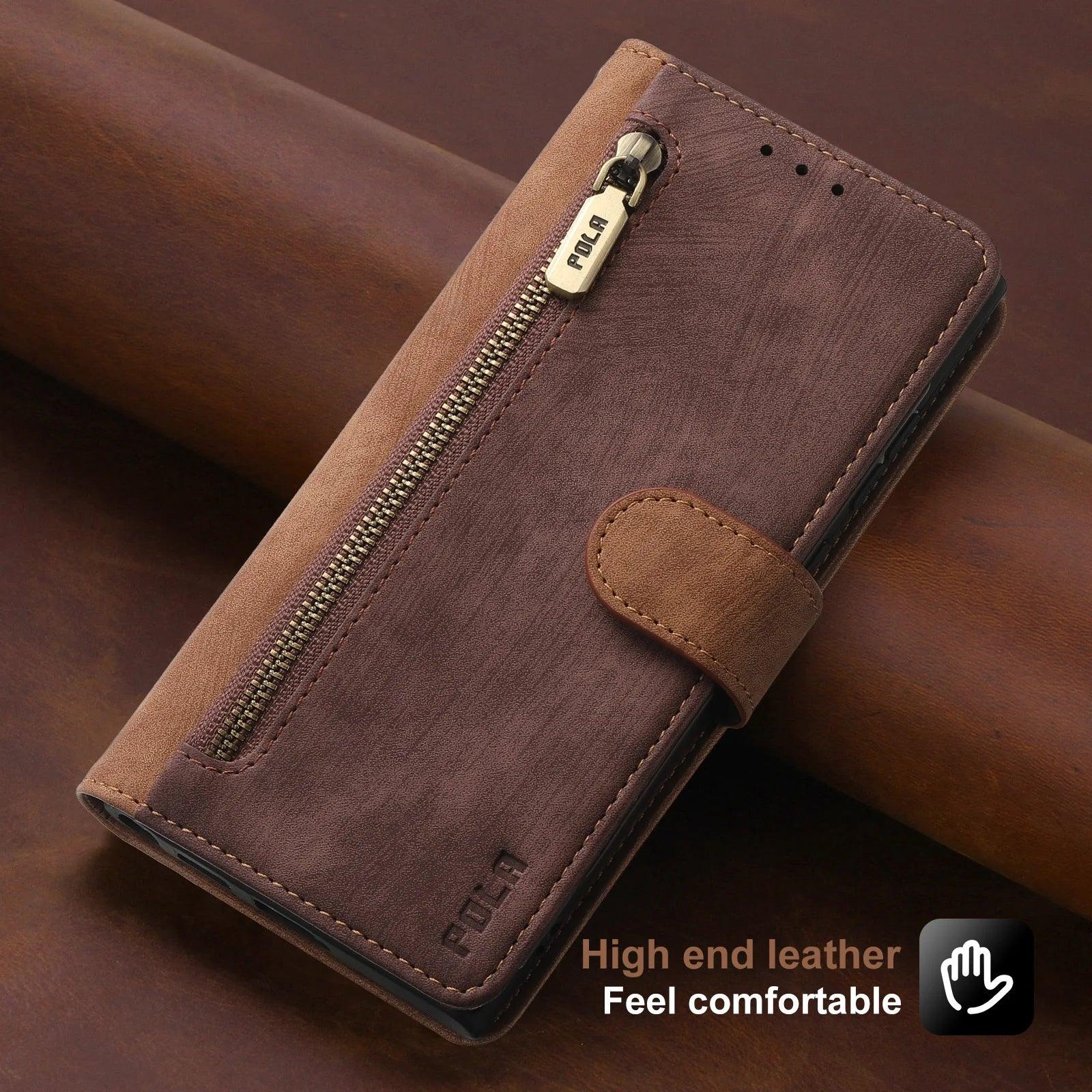 Casebuddy Coffee or Brown / Galaxy S24 Ultra Galaxy S24 Ultra Anti-Theft Brush Leather Case