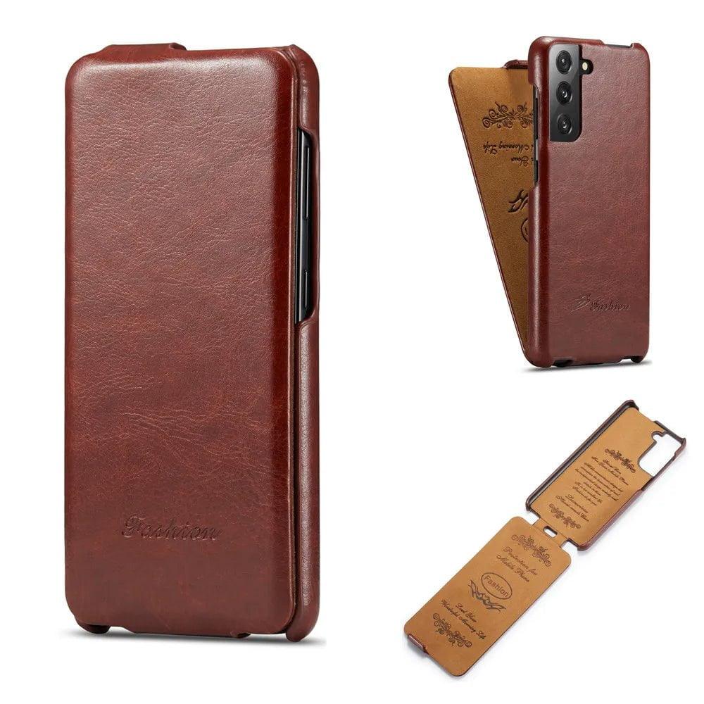 Casebuddy Galaxy S24 Vertical Flip Vegan Leather Case