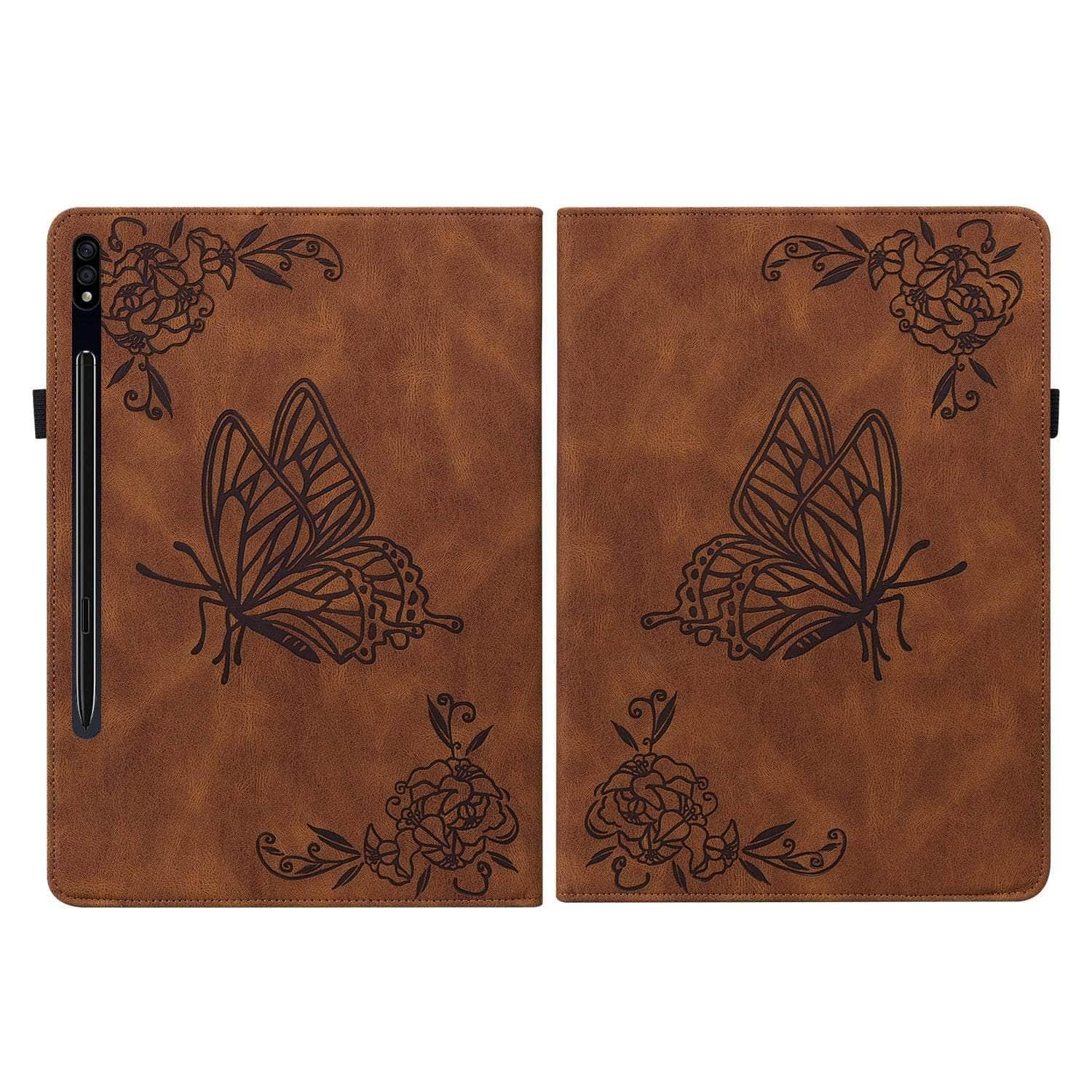 Casebuddy Galaxy Tab S9 2023 Vegan Leather Butterfly Cover