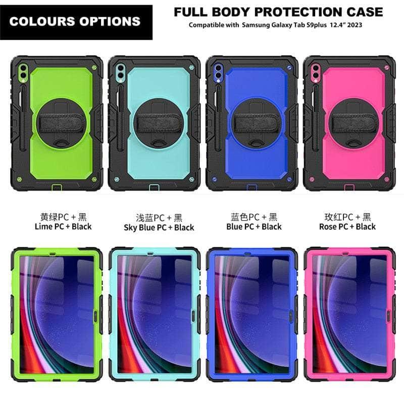 Casebuddy Galaxy Tab S9 Plus Shockproof Shoulder Strap Case