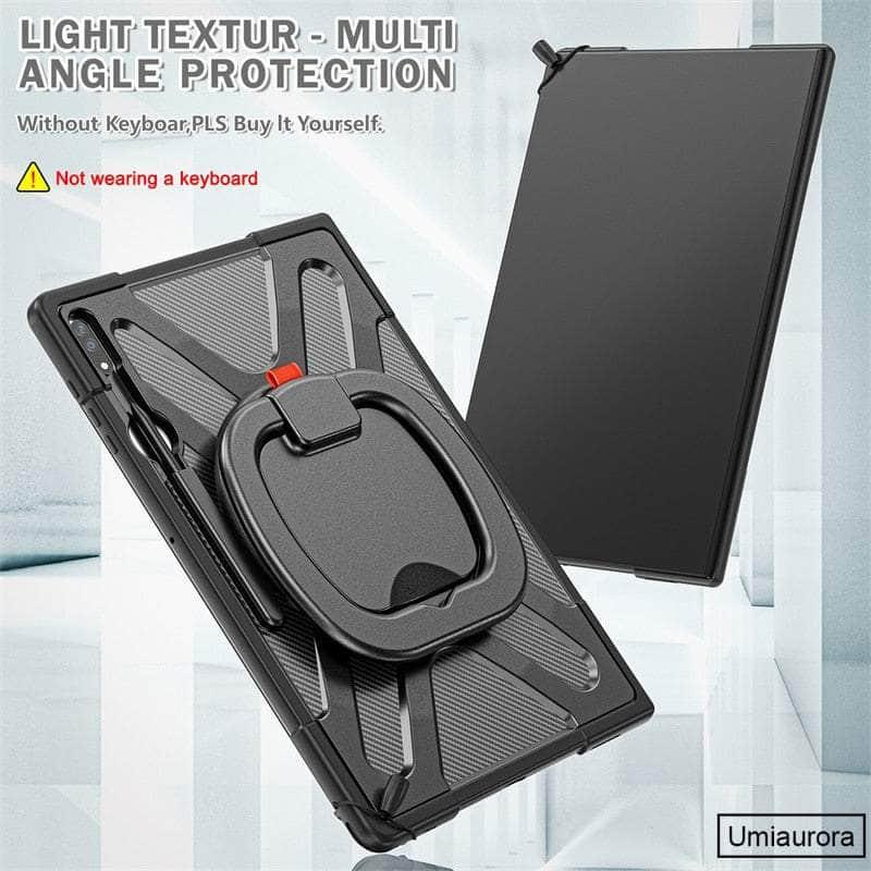 Casebuddy Galaxy Tab S9 Ultra Rotation Hand Ring Stand Rugged Case