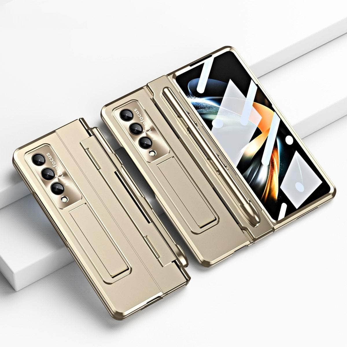 Casebuddy Gold / Galaxy Z Fold 4 Galaxy Z Fold 4 Pen Holder Kickstand Case