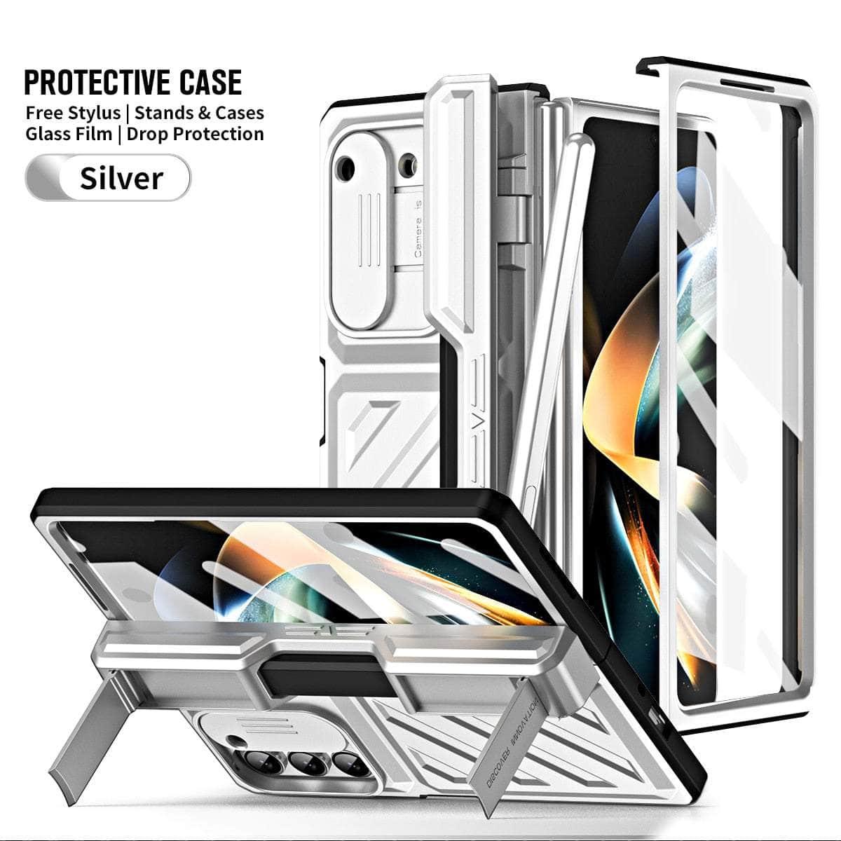 Casebuddy Galaxy Z Fold 4 Rugged Armor Pen Slot Case