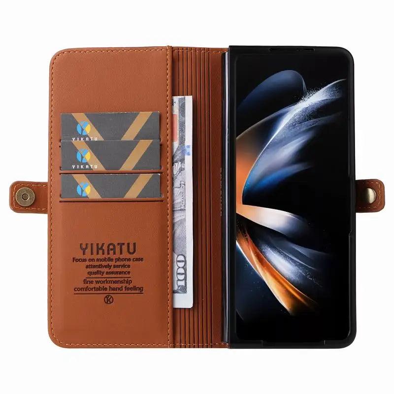 Galaxy Z Fold 6 Leather Wallet Magnetic Case - CaseBuddy Australia