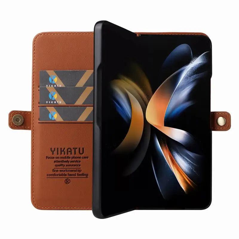 Galaxy Z Fold 6 Leather Wallet Magnetic Case - CaseBuddy Australia