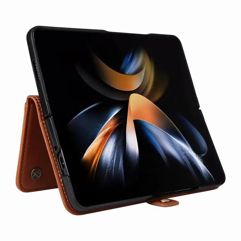 Galaxy Z Fold 6 Leather Wallet Magnetic Case - CaseBuddy Australia