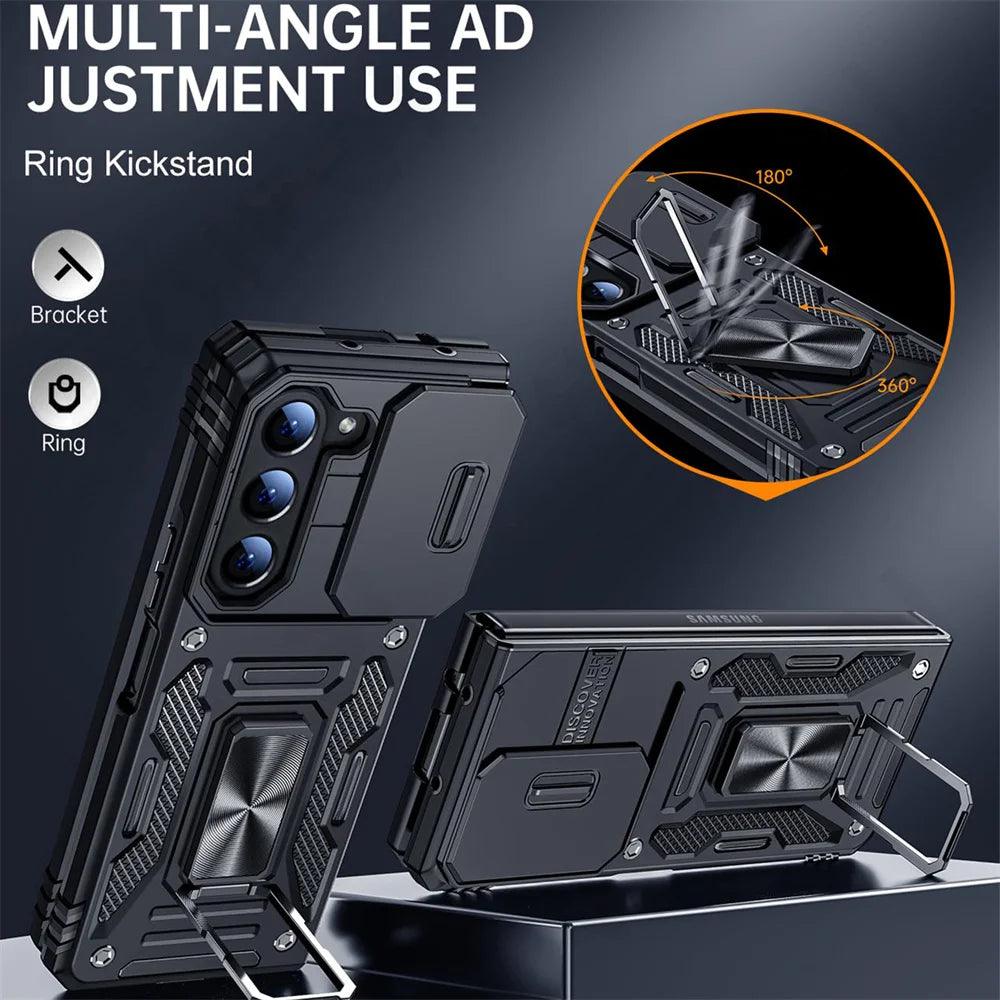 Galaxy Z Fold 6 Stand Rugged Armor Ring Cover - CaseBuddy Australia