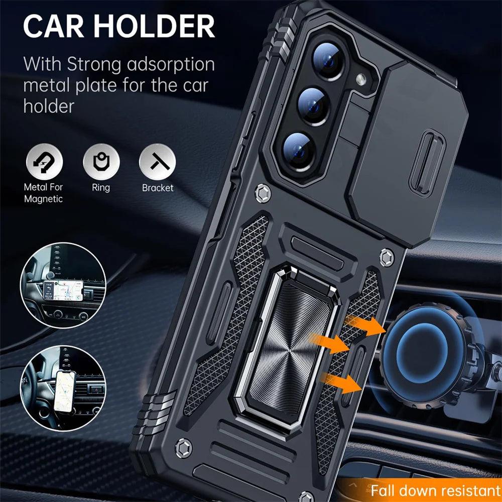 Galaxy Z Fold 6 Stand Rugged Armor Ring Cover - CaseBuddy Australia