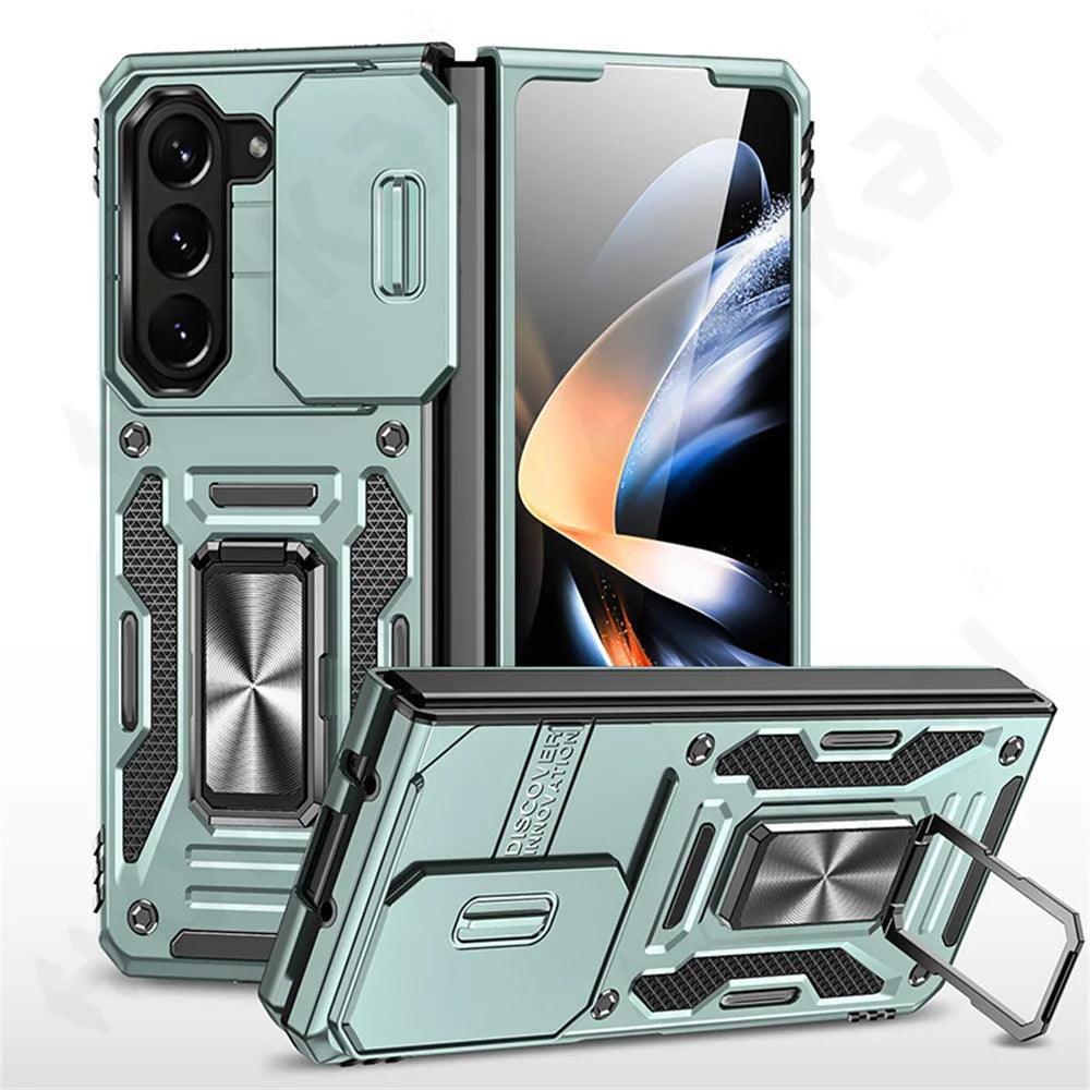 Galaxy Z Fold 6 Stand Rugged Armor Ring Cover - CaseBuddy Australia