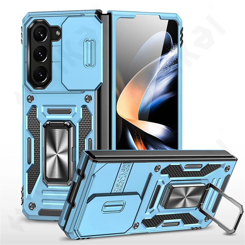 Galaxy Z Fold 6 Stand Rugged Armor Ring Cover - CaseBuddy Australia