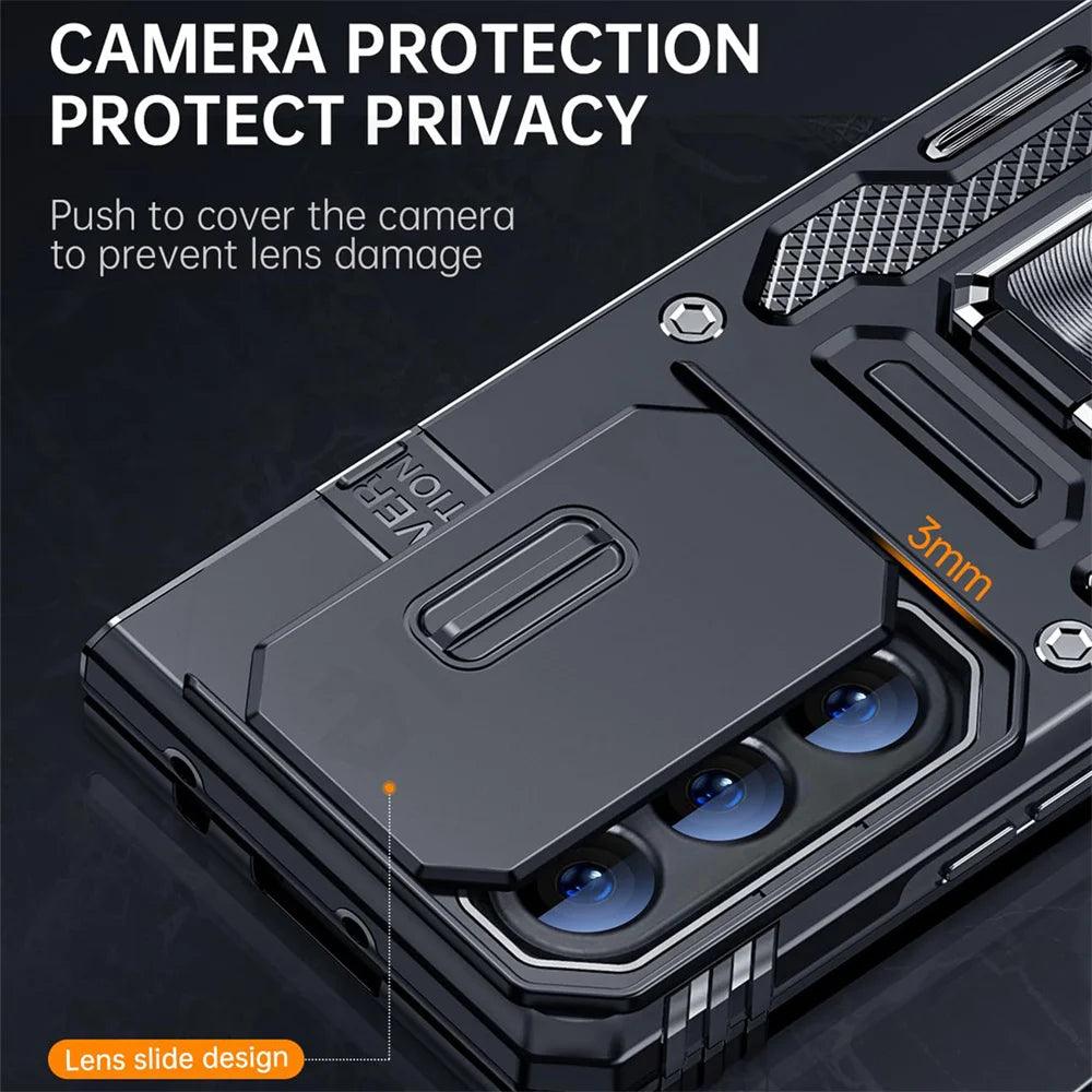 Galaxy Z Fold 6 Stand Rugged Armor Ring Cover - CaseBuddy Australia