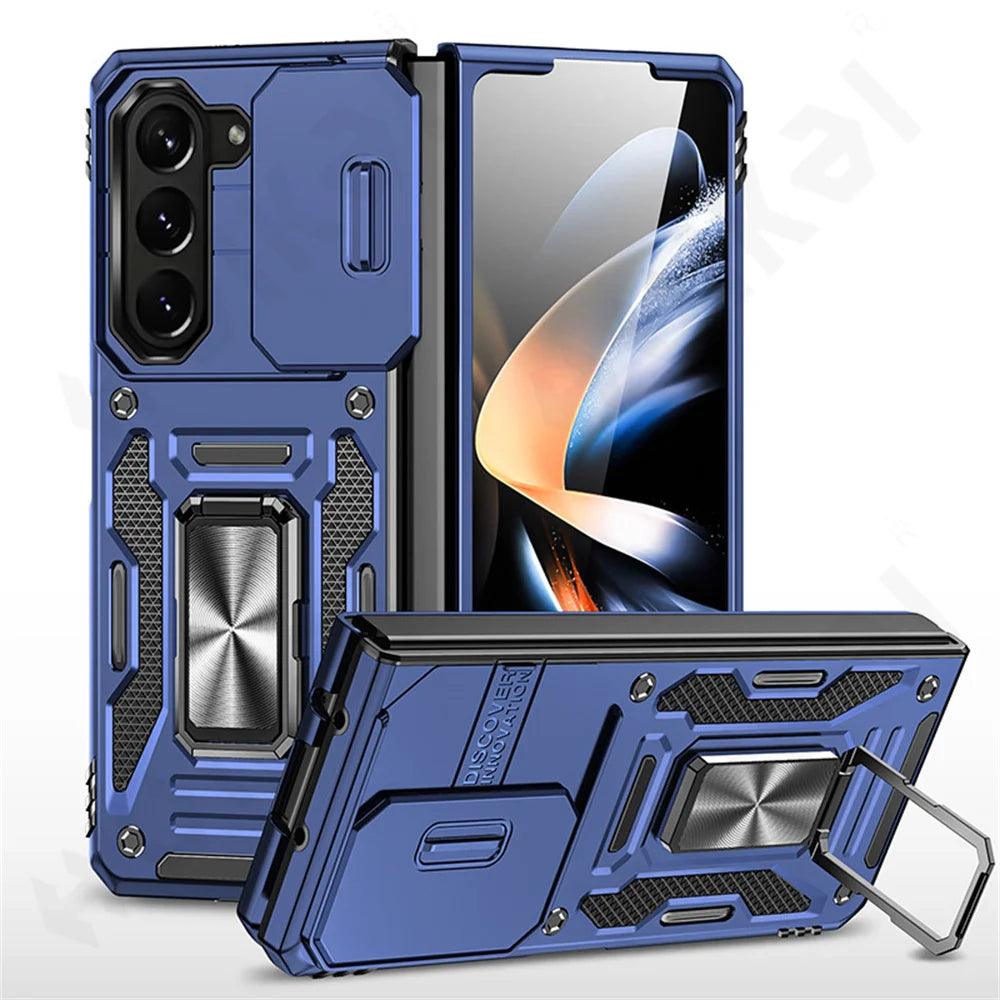 Galaxy Z Fold 6 Stand Rugged Armor Ring Cover - CaseBuddy Australia