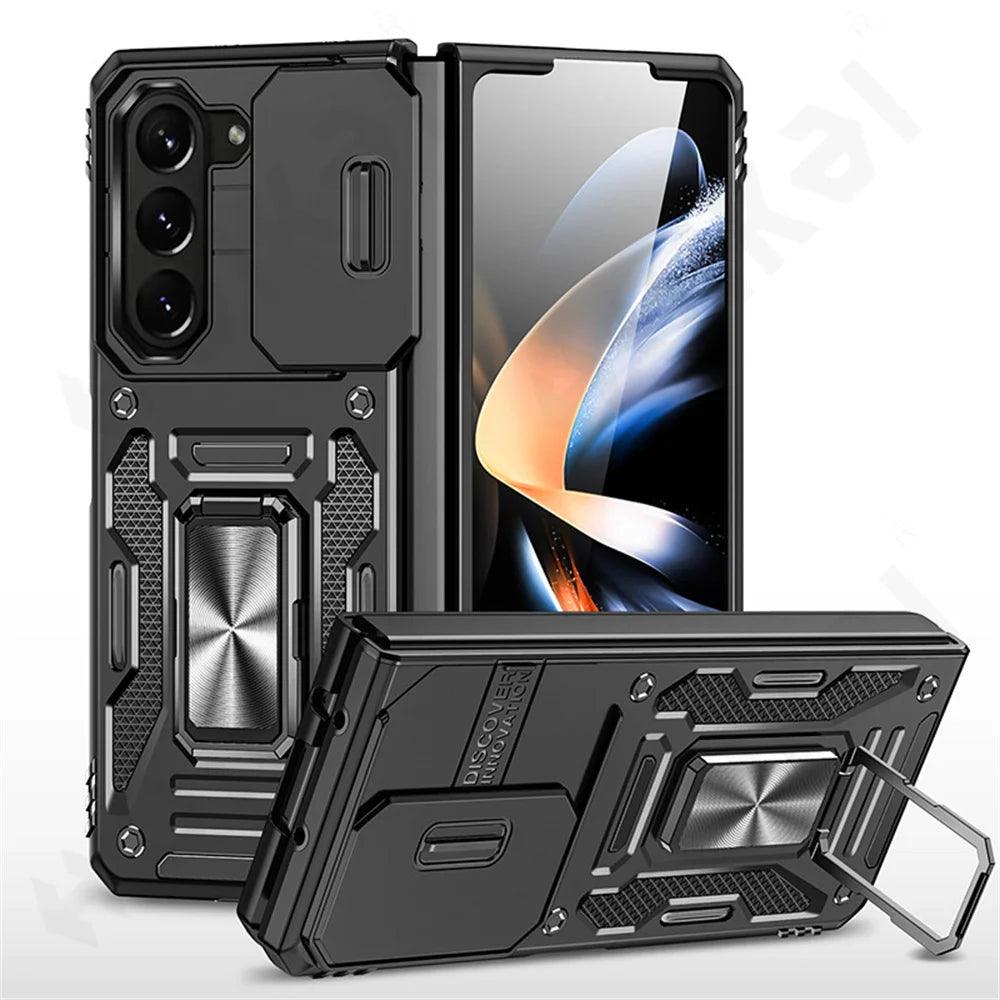 Galaxy Z Fold 6 Stand Rugged Armor Ring Cover - CaseBuddy Australia