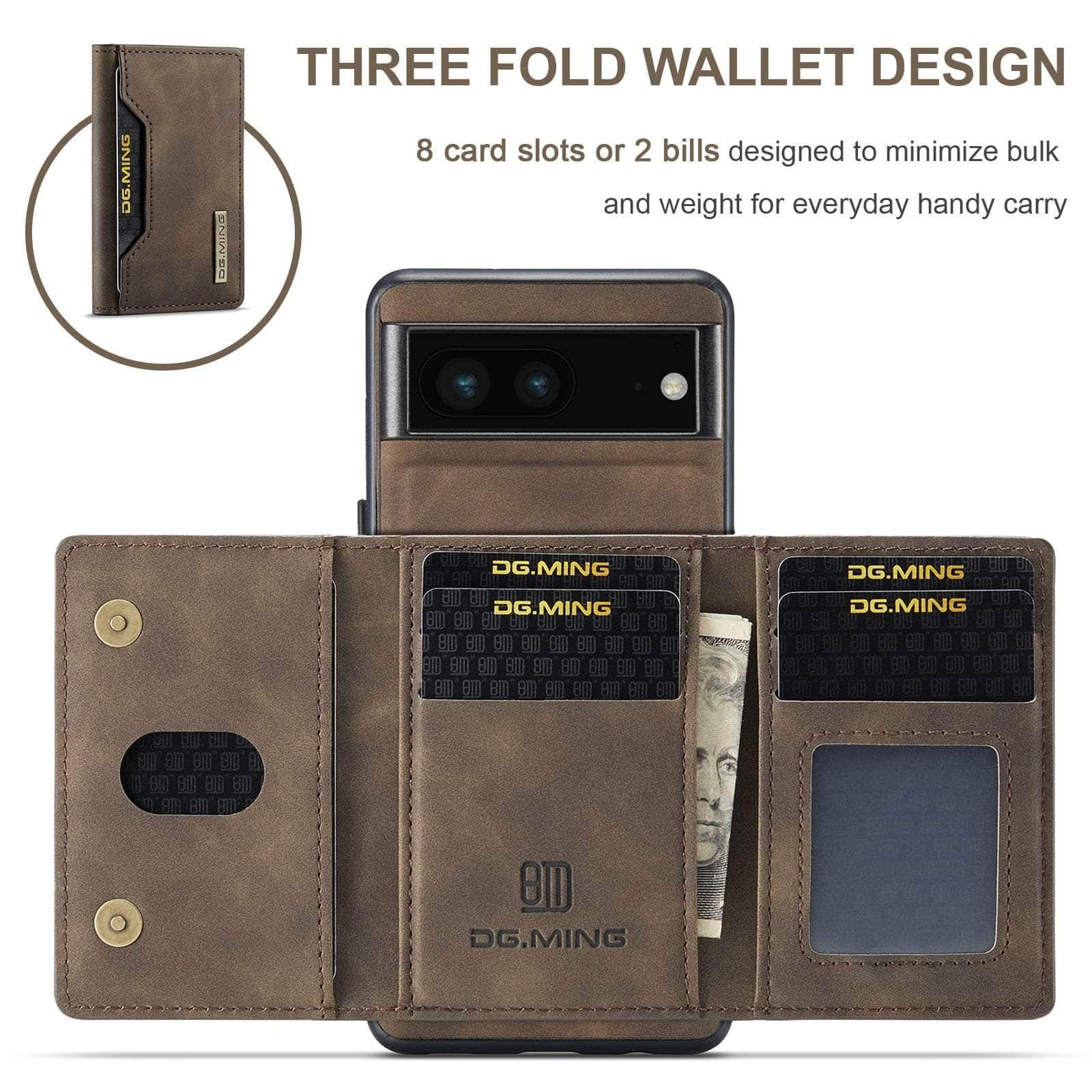 Casebuddy Google Pixel 8 Detachable Leather Wallet Case