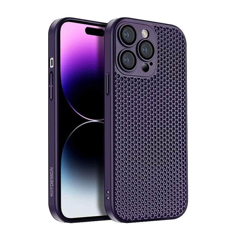 Casebuddy Purple / For iPhone 15 Plus Heat Dissipation Cooling iPhone 15 Plus Case
