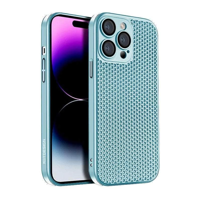 Casebuddy Cyan / For iPhone 15 Plus Heat Dissipation Cooling iPhone 15 Plus Case