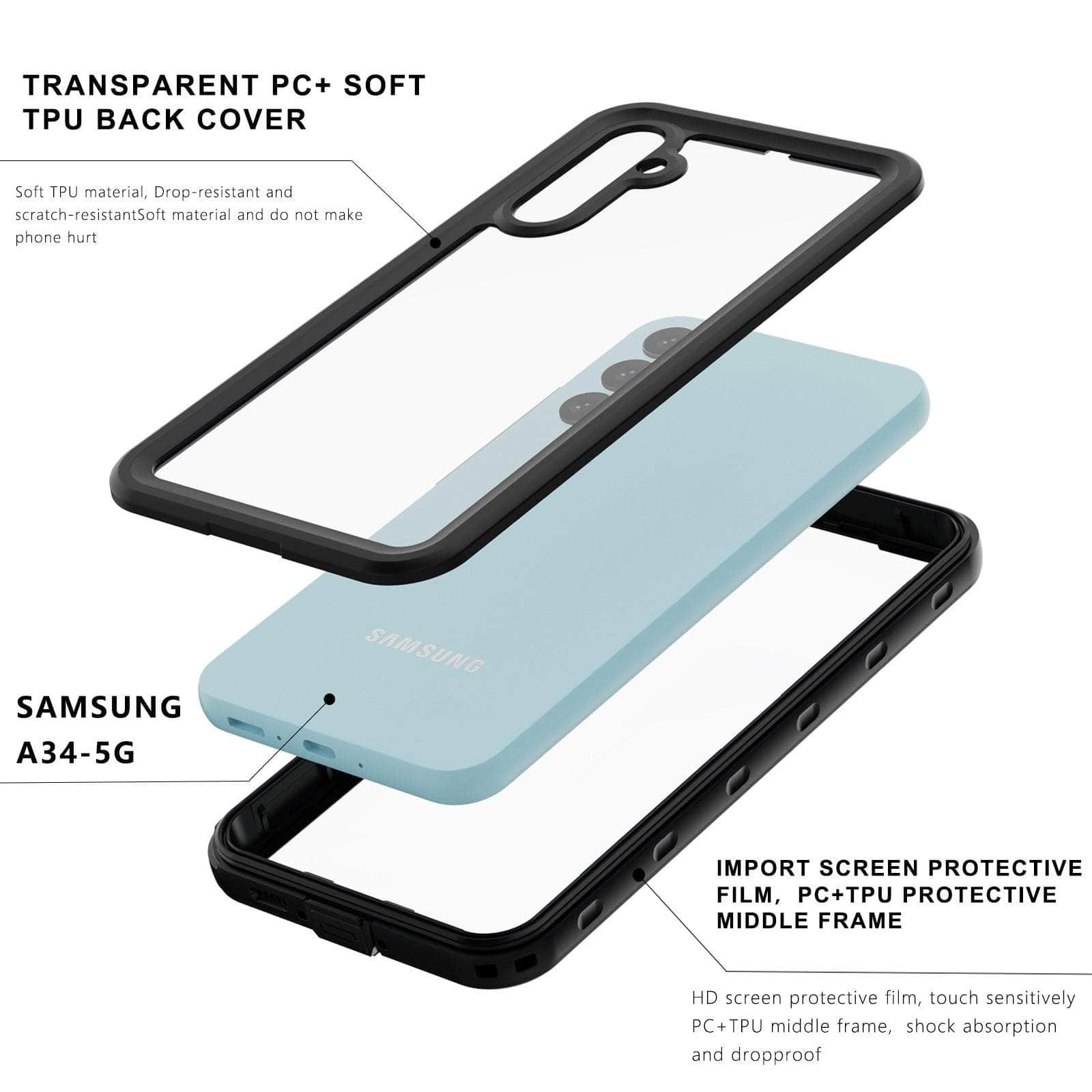 Casebuddy IP68 Waterproof Galaxy A14 Crystal Case