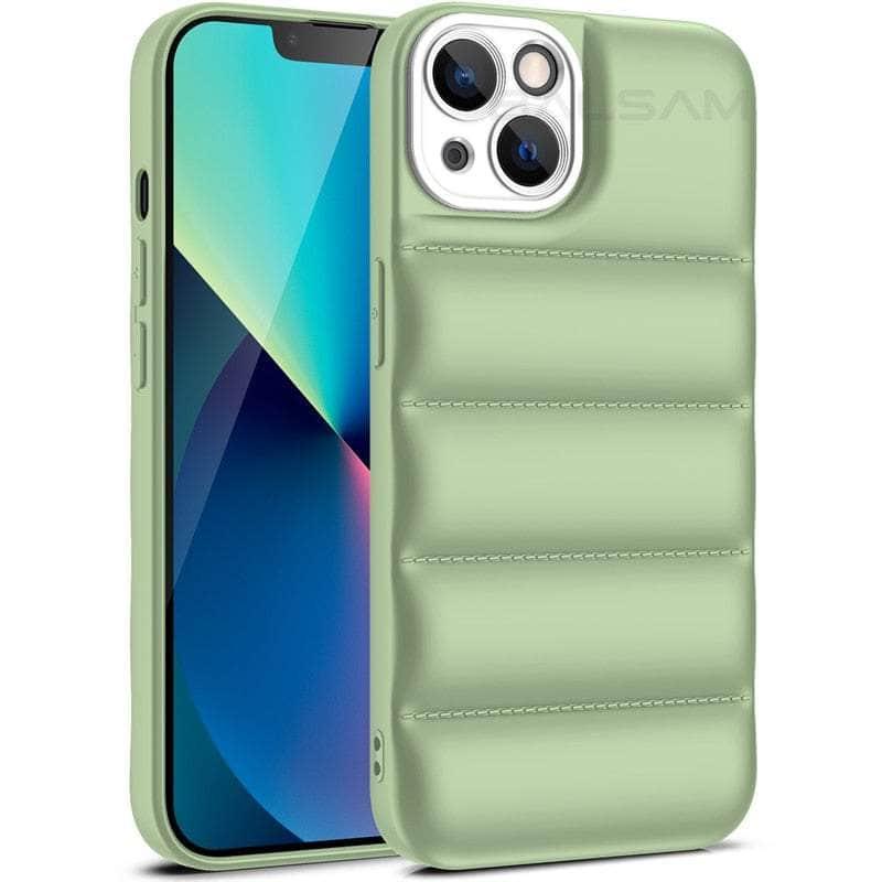 Casebuddy W-Green / For iPhone 15 Plus iPhone 15 Plus Down Jacket Shockproof Cover