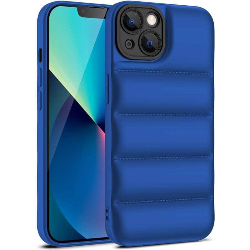 Casebuddy B-Navy Blue / For iPhone 15 Plus iPhone 15 Plus Down Jacket Shockproof Cover